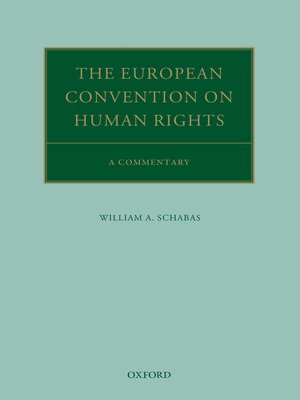 cover image of The European Convention on Human Rights